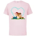 thumbnail image 1 of Disney and Pixar’s Up Young Carl and Ellie Dreaming - Short Sleeve Cotton T-Shirt for Adults - Customized-Soft Pink, 1 of 5