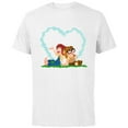 thumbnail image 1 of Disney and Pixar’s Up Young Carl and Ellie Dreaming - Short Sleeve Cotton T-Shirt for Adults - Customized-White, 1 of 5