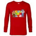 thumbnail image 1 of Disney and Pixar's WALL-E & EVE Christmas Holiday Celebrate - Long Sleeve T-Shirt for Men – Customized-New Red, 1 of 5