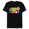 thumbnail image 1 of Disney and Pixar's WALL-E & EVE Christmas Holiday Celebrate - Short Sleeve Blended T-Shirt for Adults – Customized-Black, 1 of 5