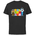 thumbnail image 1 of Disney and Pixar's WALL-E & EVE Christmas Holiday Celebrate - Short Sleeve Cotton T-Shirt for Adults - Customized-Black, 1 of 5