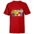 thumbnail image 1 of Disney and Pixar's WALL-E & EVE Christmas Holiday Celebrate - Short Sleeve T-Shirt for Kids – Customized-Red, 1 of 5