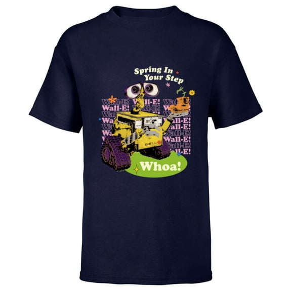 Disney and Pixar’s WALL-E Easter Spring in Your Step Whoa! - Short Sleeve T-Shirt for Kids - Customized-Navy