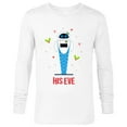 thumbnail image 1 of Disney and Pixar’s WALL-E His EVE Christmas Couples Matching - Long Sleeve T-Shirt for Men - Customized-White, 1 of 5