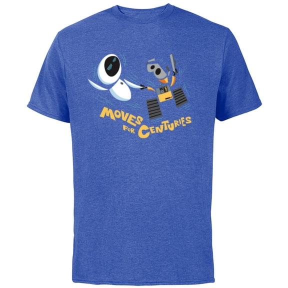 Disney and Pixar’s Wall-E and EVE Moves for Centuries - Short Sleeve Cotton T-Shirt for Adults - Customized-Royal Heather