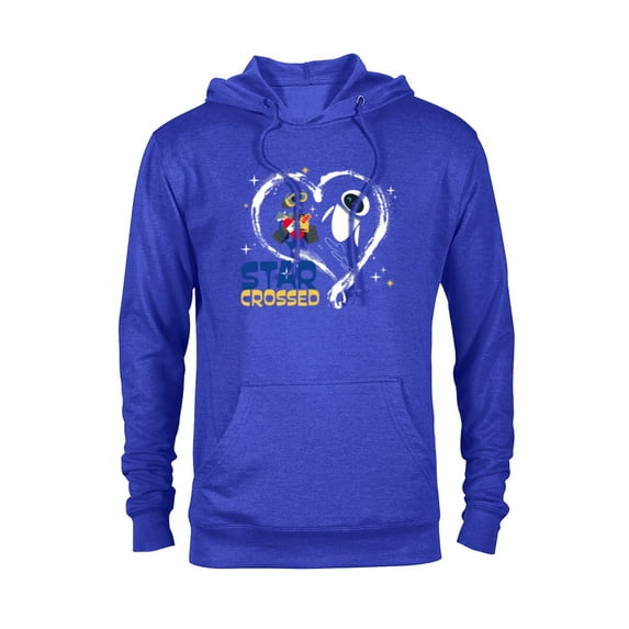 Disney and Pixar’s Wall-E and EVE Star Crossed Heart - Pullover Hoodie for Adults - Customized-Royal Heather