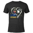 thumbnail image 1 of Disney and Pixar’s Wall-E and EVE Star Crossed Heart - Short Sleeve Blended T-Shirt for Adults - Customized-Black, 1 of 5