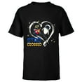 thumbnail image 1 of Disney and Pixar’s Wall-E and EVE Star Crossed Heart - Short Sleeve T-Shirt for Kids - Customized-Black, 1 of 5