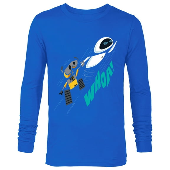 Disney and Pixar’s Wall-E and EVE Whoa! - Long Sleeve T-Shirt for Men - Customized-Navy