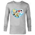 thumbnail image 1 of Disney and Pixar’s Wall-E and Eve Heart Valentine’s Day - Long Sleeve T-Shirt for Men – Customized-Athletic Heather, 1 of 5