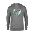thumbnail image 1 of Disney and Pixar’s Wall-E and Eve Heart Valentine’s Day - Pullover Hoodie for Adults – Customized-Graphite Heather, 1 of 5