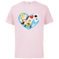 thumbnail image 1 of Disney and Pixar’s Wall-E and Eve Heart Valentine’s Day - Short Sleeve Cotton T-Shirt for Adults - Customized-Soft Pink, 1 of 5