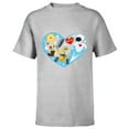 thumbnail image 1 of Disney and Pixar’s Wall-E and Eve Heart Valentine’s Day - Short Sleeve T-Shirt for Kids – Customized-Athletic Heather, 1 of 5