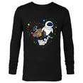 thumbnail image 1 of Disney and Pixar’s Wall-E and Eve Planetary Heart - Long Sleeve T-Shirt for Men - Customized-Black, 1 of 5
