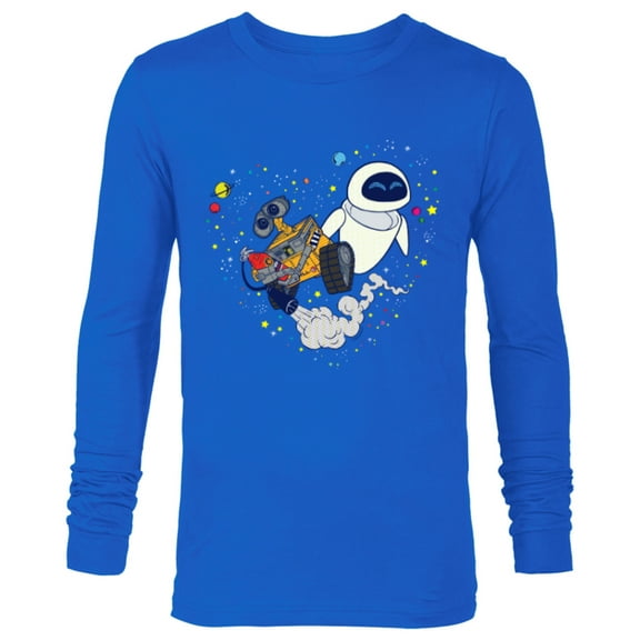 Disney and Pixar’s Wall-E and Eve Planetary Heart - Long Sleeve T-Shirt for Men - Customized-Royal