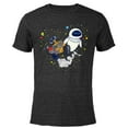 thumbnail image 1 of Disney and Pixar’s Wall-E and Eve Planetary Heart - Short Sleeve Blended T-Shirt for Adults - Customized-Black, 1 of 5