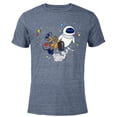 thumbnail image 1 of Disney and Pixar’s Wall-E and Eve Planetary Heart - Short Sleeve Blended T-Shirt for Adults - Customized-Navy Heather, 1 of 5
