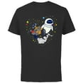 thumbnail image 1 of Disney and Pixar’s Wall-E and Eve Planetary Heart - Short Sleeve Cotton T-Shirt for Adults - Customized-Black, 1 of 5