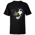 thumbnail image 1 of Disney and Pixar’s Wall-E and Eve Planetary Heart - Short Sleeve T-Shirt for Kids - Customized-Black, 1 of 5