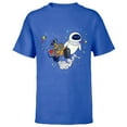 thumbnail image 1 of Disney and Pixar’s Wall-E and Eve Planetary Heart - Short Sleeve T-Shirt for Kids - Customized-Royal, 1 of 5