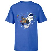 Disney and Pixar s Wall-E and Eve Planetary Heart - Short Sleeve T-Shirt for Kids - Customized-Royal