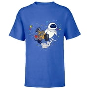 Disney and Pixar s Wall-E and Eve Planetary Heart - Short Sleeve T-Shirt for Kids - Customized-Royal