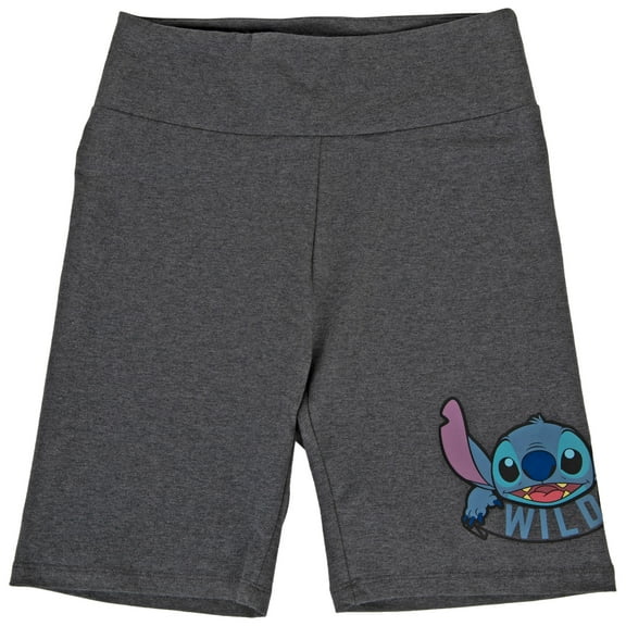Disney's Lilo And Stitch Team Trouble Stitch Women's Biker Shorts-2XLarge