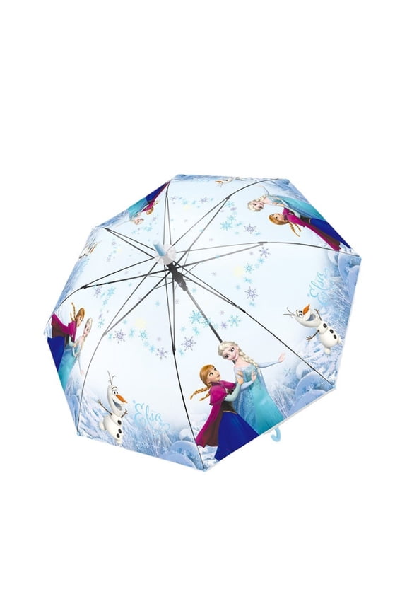 Frozen Transparent Auto Open Stick Umbrella. Stylish and Very Popular. Best Gift. 8 Bones 21.6" Each is Made of Lightweight, Durable, and Break-Resistant Umbrella.