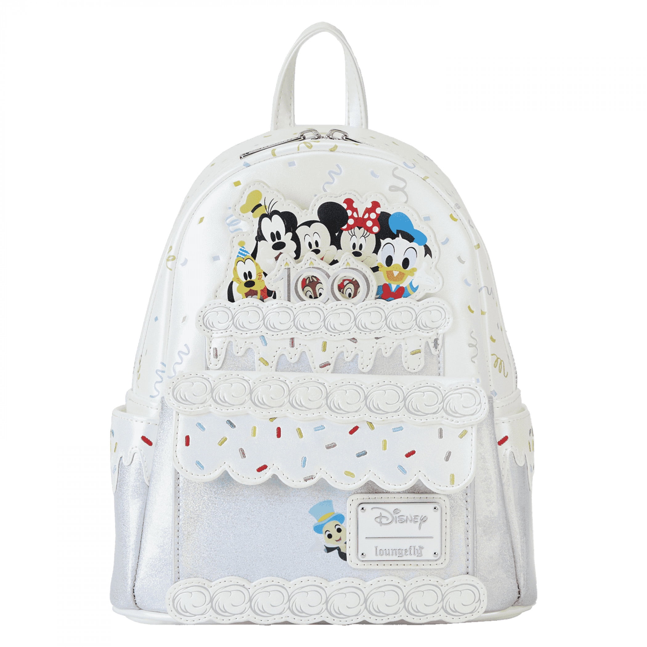 Loungefly Disney100 Celebration Cake Mini Backpack, White, Vegan ...