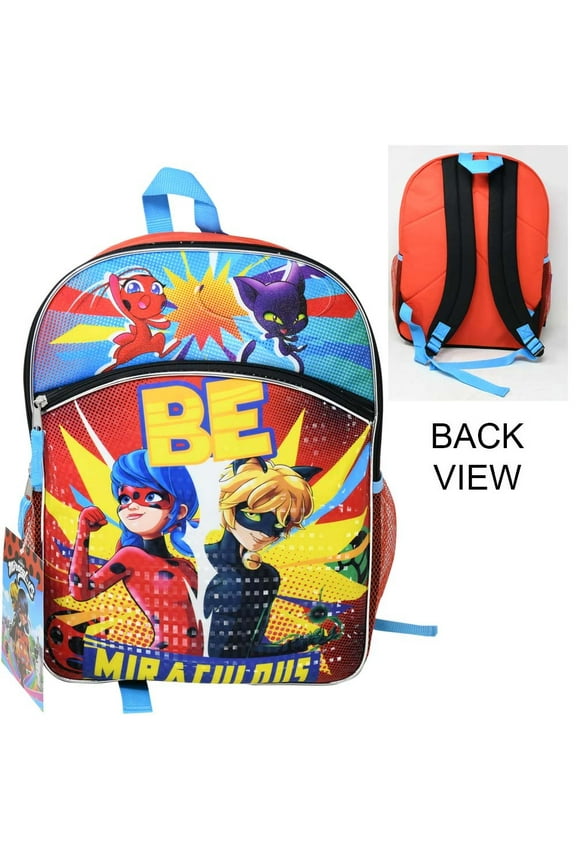 Disney by Miraculous Ladybug 6+ Adjustable Strap Polyester School Backpack, Red