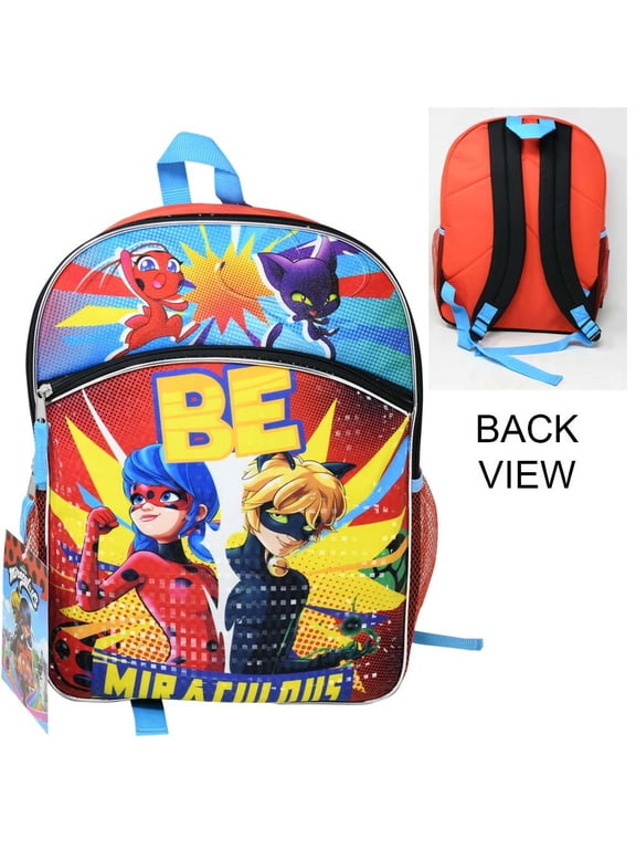Disney by Miraculous Ladybug 6+ Adjustable Strap Polyester School Backpack, Red