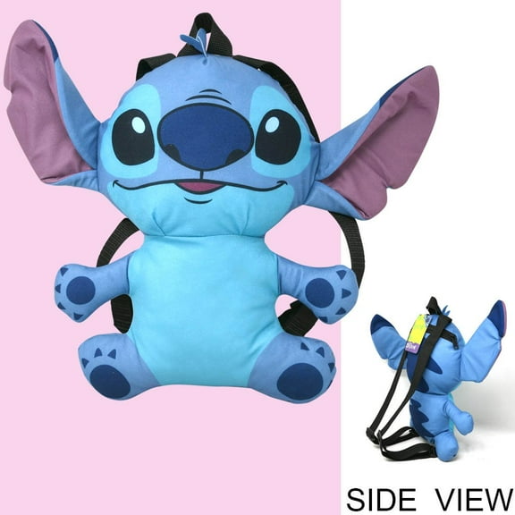 Disney by Stitch Unisex Plush Backpack, 16", Multi-Color