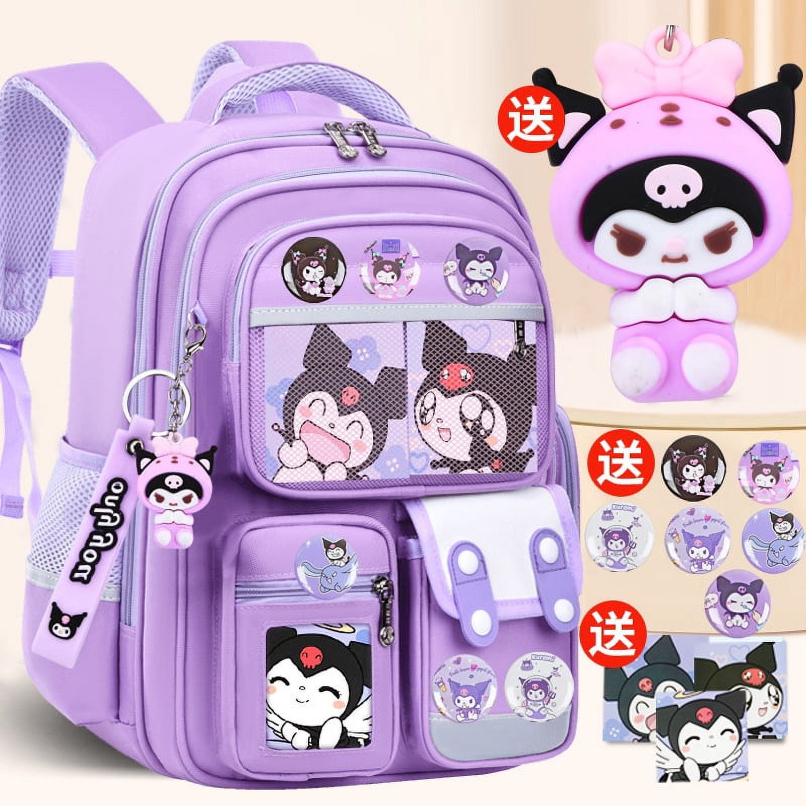 Disney cartoon Kuromi Kids Backpack Mini Schoolbag Girls and Boys Cute ...