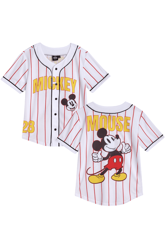 Boys Baseball Jersey - Spider-Man Mickey Mouse Cars Lightning McQueen Stitch Sports Jersey