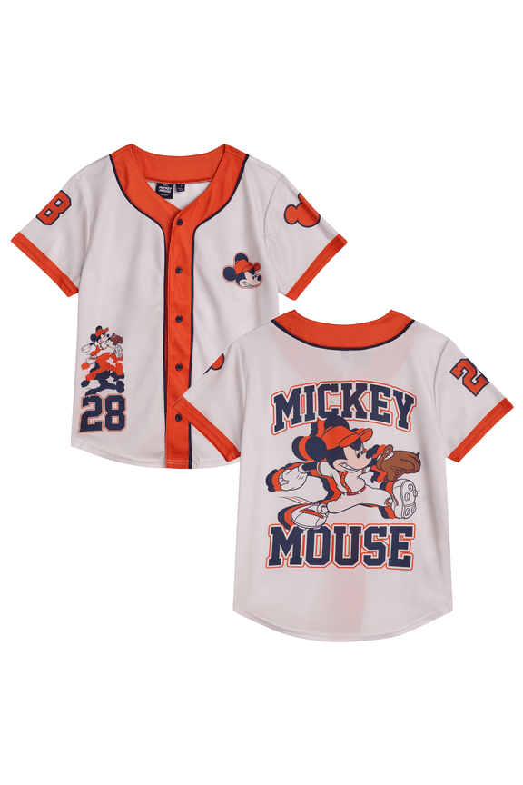Boys Baseball Jersey - Spider-Man Mickey Mouse Cars Lightning McQueen Stitch Sports Jersey