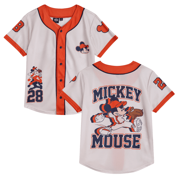Disney Boys Baseball Jersey - Spider-Man Mickey Mouse Cars Lightning McQueen Stitch Sports Jersey