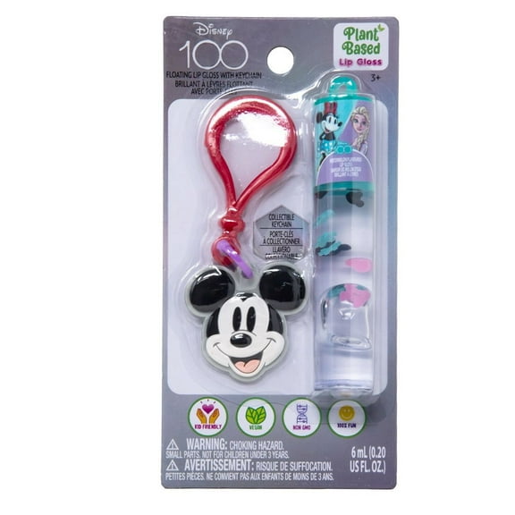 Disney's 100th Lip Gloss with Zipper Pull on Card