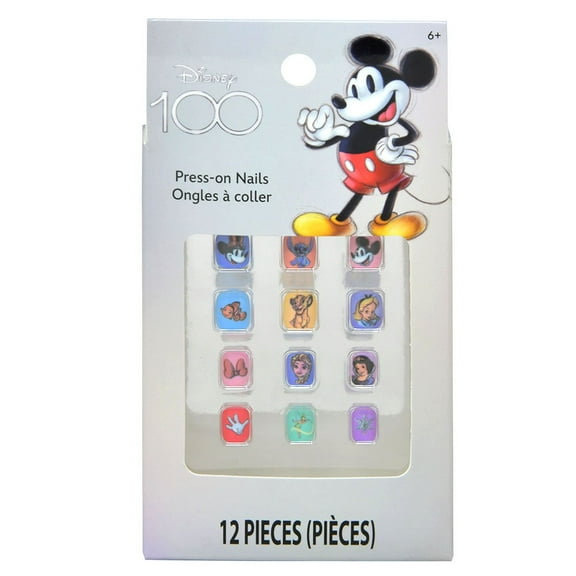 Disney's 100th Press on Nails 12pk in Box