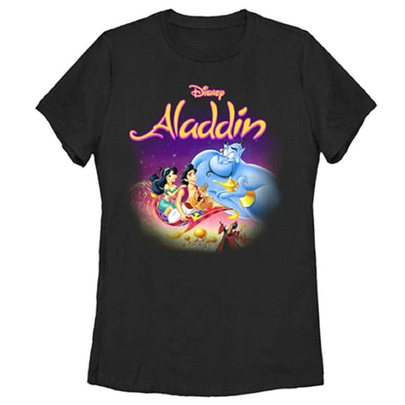 Disney Aladdin - Aladdins Carpet Ride Junior Women's Black T-Shirt (XL)