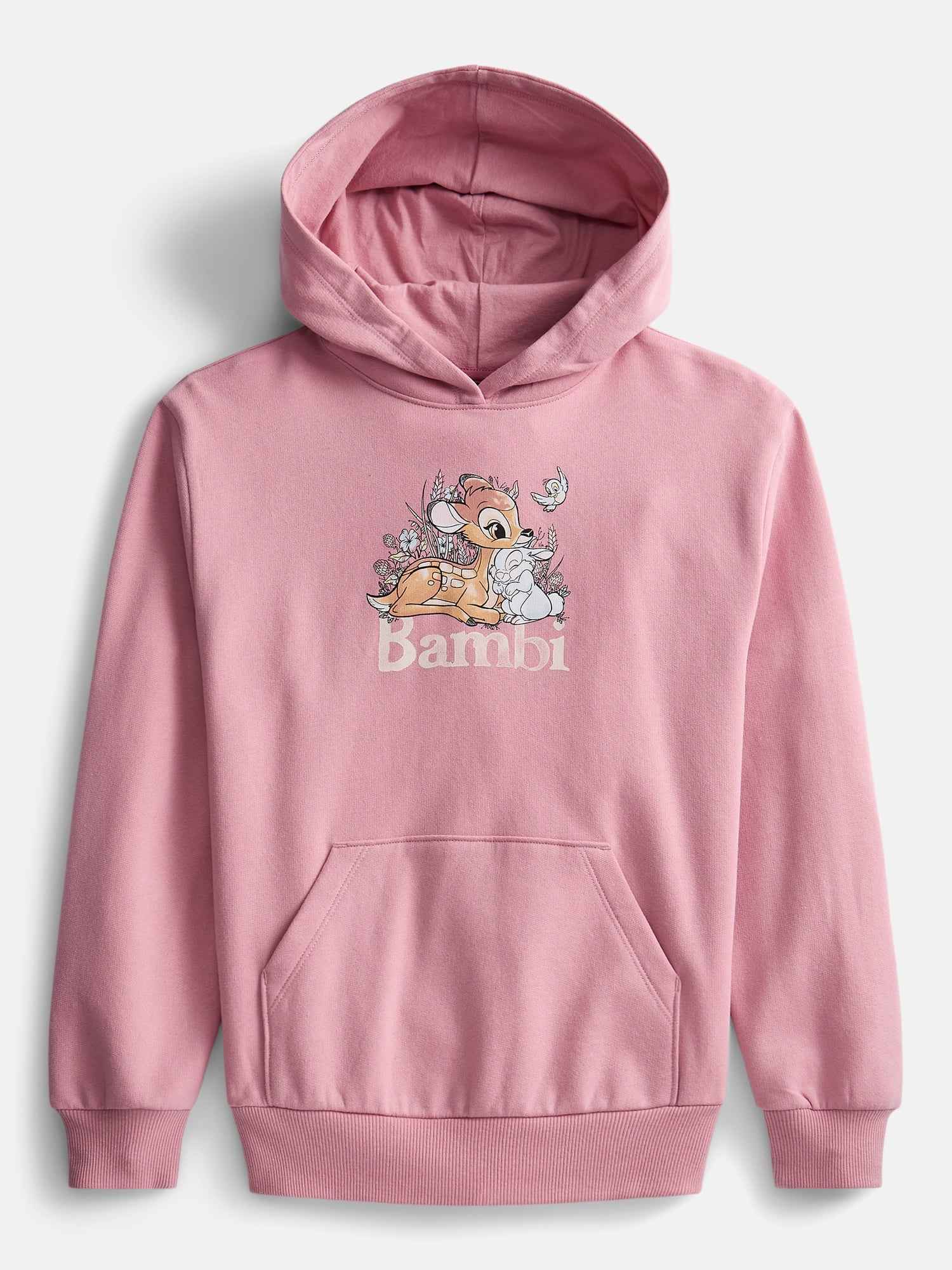 Disney Bambi Girl's Graphic Fleece Hoodie, Sizes 4-16