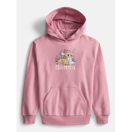 Bambi Disney Bambi Girl's Graphic Fleece Hoodie, Sizes 4-16