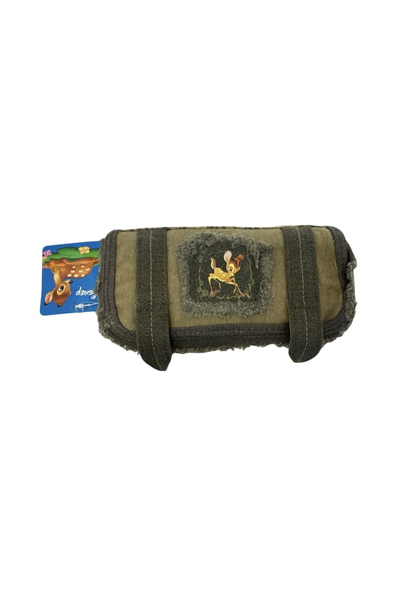 's Bambi Wallet - Green Olive Green Fabric Checkbook Wallet