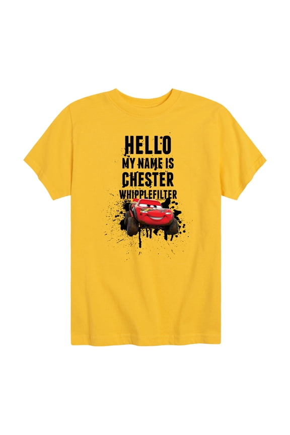 Disney's Cars - Chester Whipplefilter - Boy's Toddler And Youth Short Sleeve Graphic T-Shirt