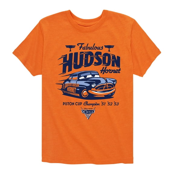 Disney's Cars - Fabulous Hudson Hornet - Boy's Toddler And Youth Short Sleeve Graphic T-Shirt