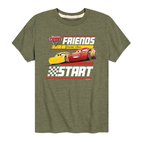 Disney's Cars - Friends From The Start - Boy's Toddler And Youth Short Sleeve Graphic T-Shirt