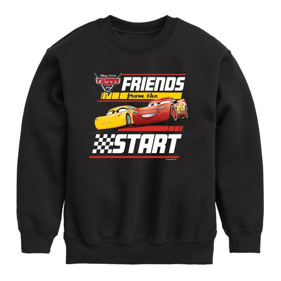 Disney's Cars - Friends From The Start - Toddler And Youth Crewneck Fleece Sweatshirt