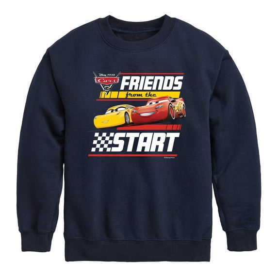 Disney's Cars - Friends From The Start - Toddler And Youth Crewneck Fleece Sweatshirt