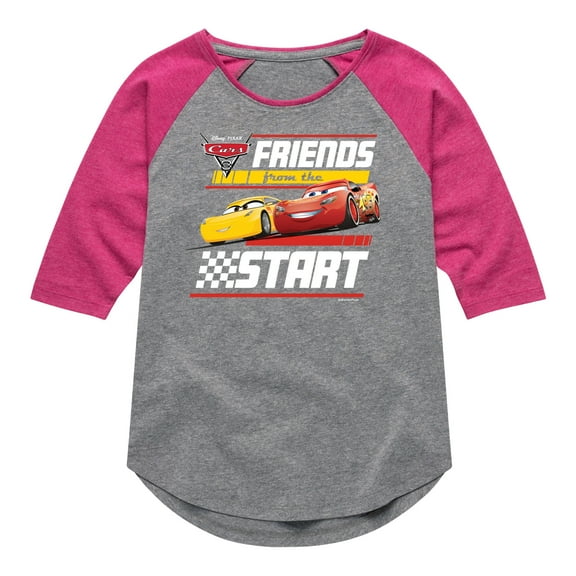 Disney's Cars - Friends From The Start - Toddler And Youth Raglan Graphic T-Shirt