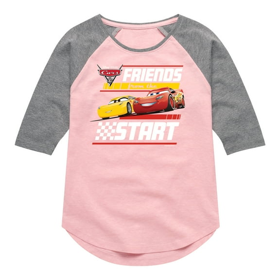 Disney's Cars - Friends From The Start - Toddler And Youth Raglan Graphic T-Shirt