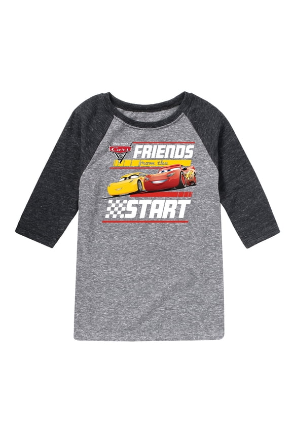 Disney's Cars - Friends From The Start - Toddler And Youth Raglan Graphic T-Shirt